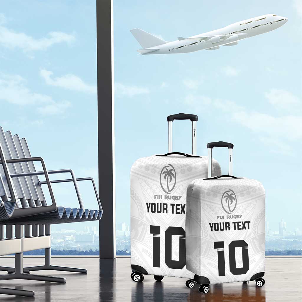 Custom Fiji Rugby Luggage Cover Tapa Tribal Motifs Sporty Style LT03 - Polynesian Pride
