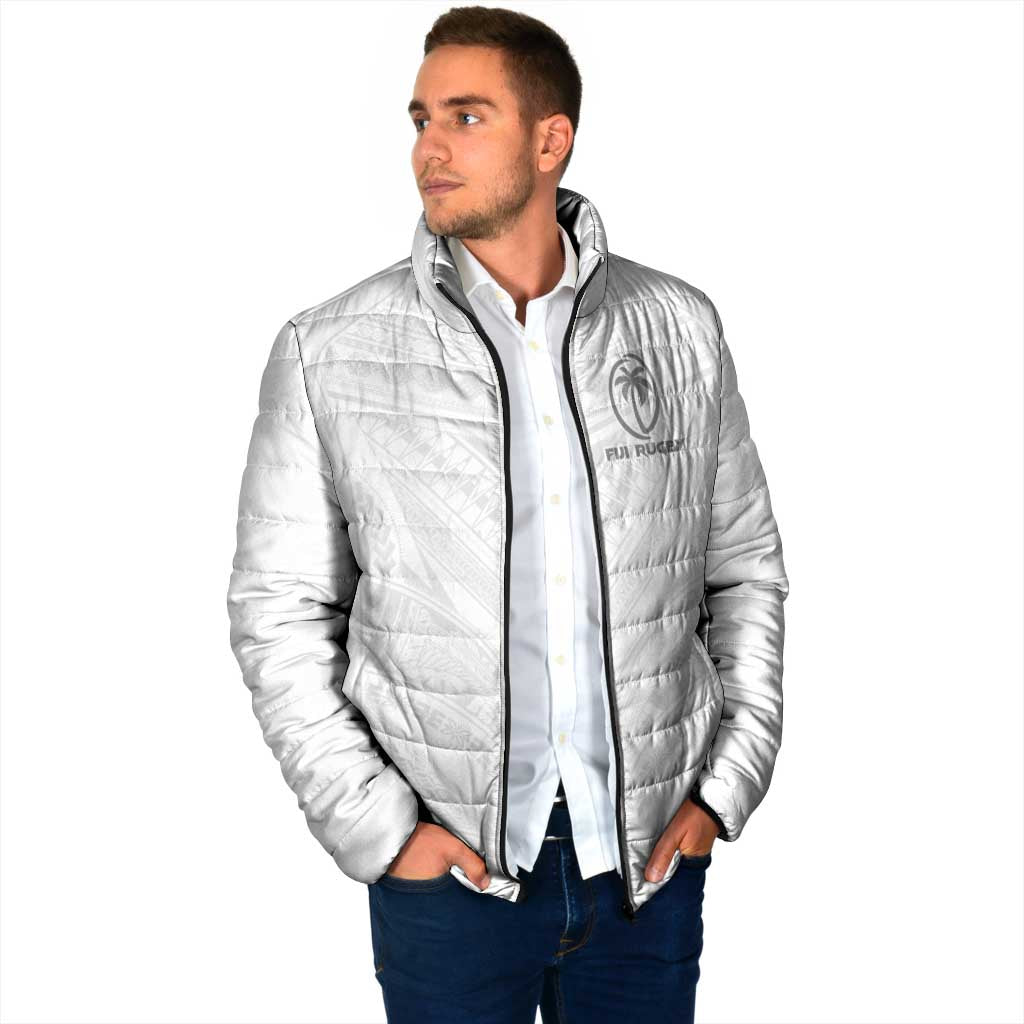 Custom Fiji Rugby Padded Jacket Tapa Tribal Motifs Sporty Style - Polynesian Pride