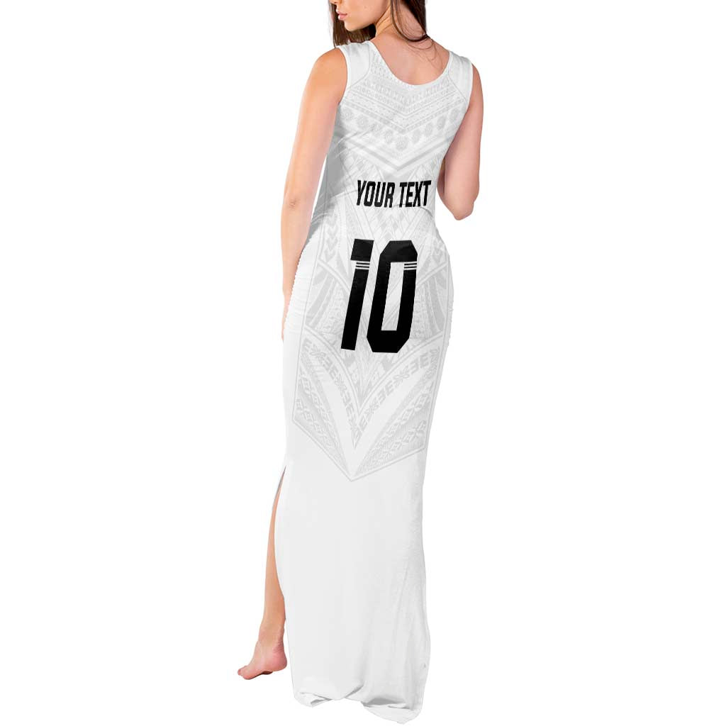 Custom Fiji Rugby Tank Maxi Dress Tapa Tribal Motifs Sporty Style - Polynesian Pride