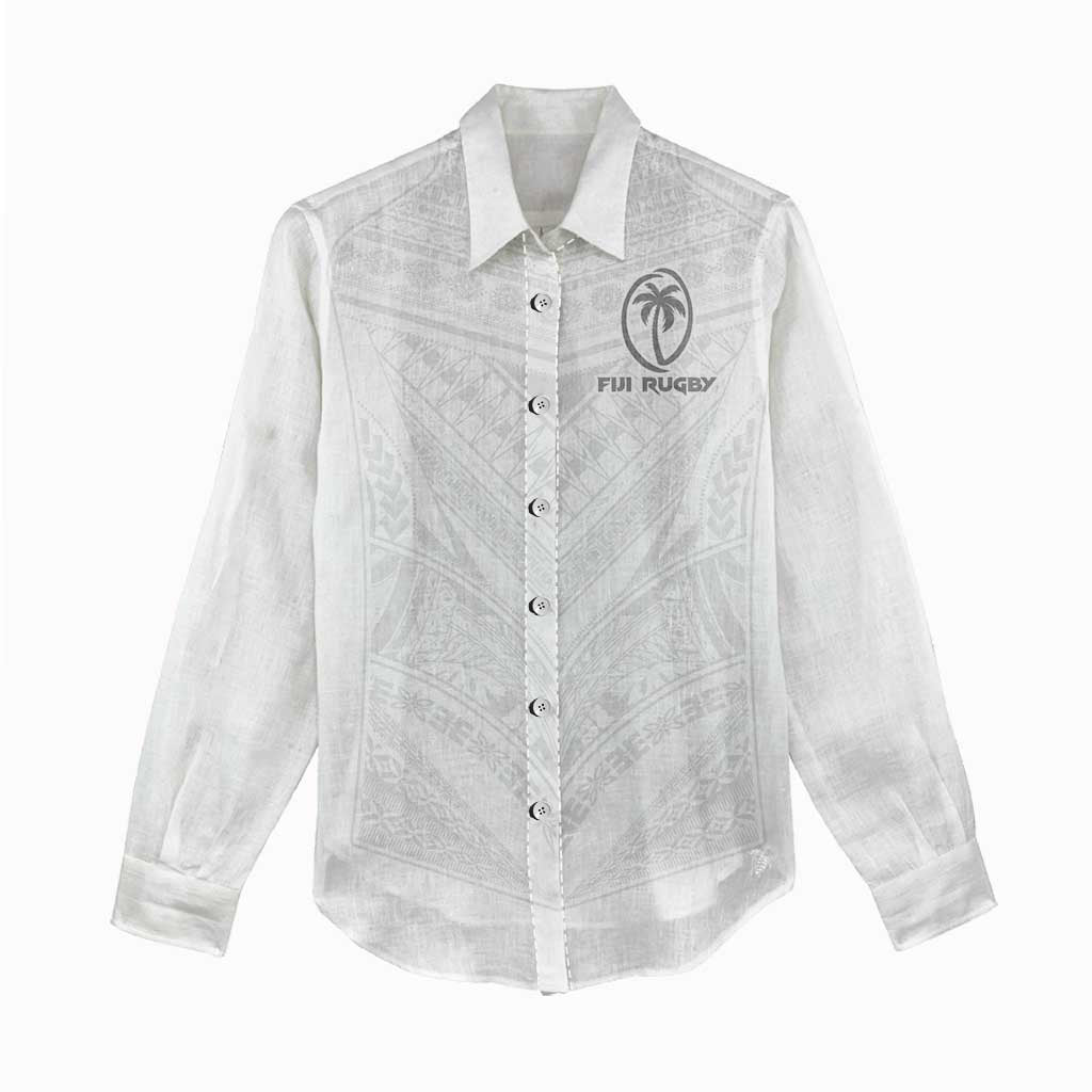 Custom Fiji Rugby Women Casual Shirt Tapa Tribal Motifs Sporty Style - Polynesian Pride