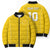 Custom Niue Rugby Bomber Puffer Jacket Hiapo Tribal Motifs Sporty Style - Polynesian Pride
