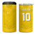 Custom Niue Rugby 4 in 1 Can Cooler Tumbler Hiapo Tribal Motifs Sporty Style - Polynesian Pride