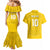 Custom Niue Rugby Couples Matching Mermaid Dress and Hawaiian Shirt Hiapo Tribal Motifs Sporty Style - Polynesian Pride