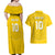 Custom Niue Rugby Couples Matching Off Shoulder Maxi Dress and Hawaiian Shirt Hiapo Tribal Motifs Sporty Style - Polynesian Pride