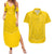 Custom Niue Rugby Couples Matching Summer Maxi Dress and Hawaiian Shirt Hiapo Tribal Motifs Sporty Style - Polynesian Pride