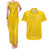 Custom Niue Rugby Couples Matching Tank Maxi Dress and Hawaiian Shirt Hiapo Tribal Motifs Sporty Style - Polynesian Pride