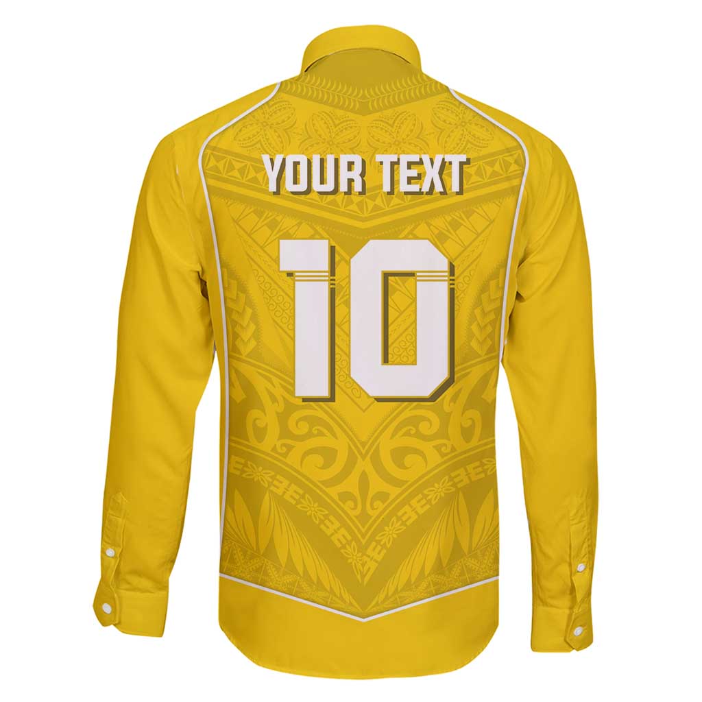 Custom Niue Rugby Family Matching Long Sleeve Bodycon Dress and Hawaiian Shirt Hiapo Tribal Motifs Sporty Style - Polynesian Pride