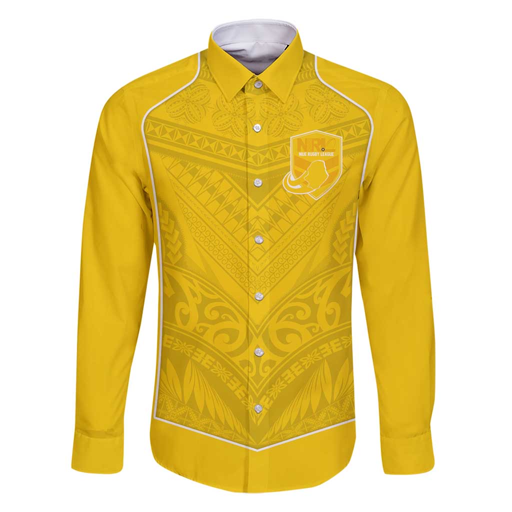 Custom Niue Rugby Family Matching Off Shoulder Maxi Dress and Hawaiian Shirt Hiapo Tribal Motifs Sporty Style - Polynesian Pride