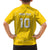 Custom Niue Rugby Family Matching Off Shoulder Short Dress and Hawaiian Shirt Hiapo Tribal Motifs Sporty Style - Polynesian Pride