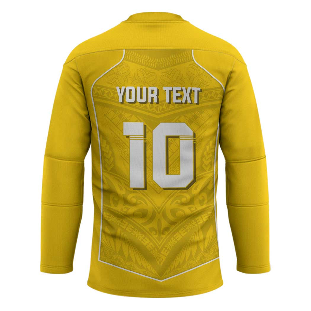 Custom Niue Rugby Hockey Jersey Hiapo Tribal Motifs Sporty Style LT03 - Polynesian Pride