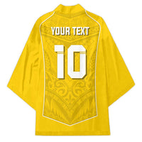 Custom Niue Rugby Kimono Hiapo Tribal Motifs Sporty Style - Polynesian Pride