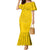 Custom Niue Rugby Mermaid Dress Hiapo Tribal Motifs Sporty Style - Polynesian Pride