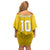 Custom Niue Rugby Off Shoulder Short Dress Hiapo Tribal Motifs Sporty Style - Polynesian Pride