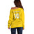 Custom Niue Rugby Off Shoulder Sweater Hiapo Tribal Motifs Sporty Style - Polynesian Pride