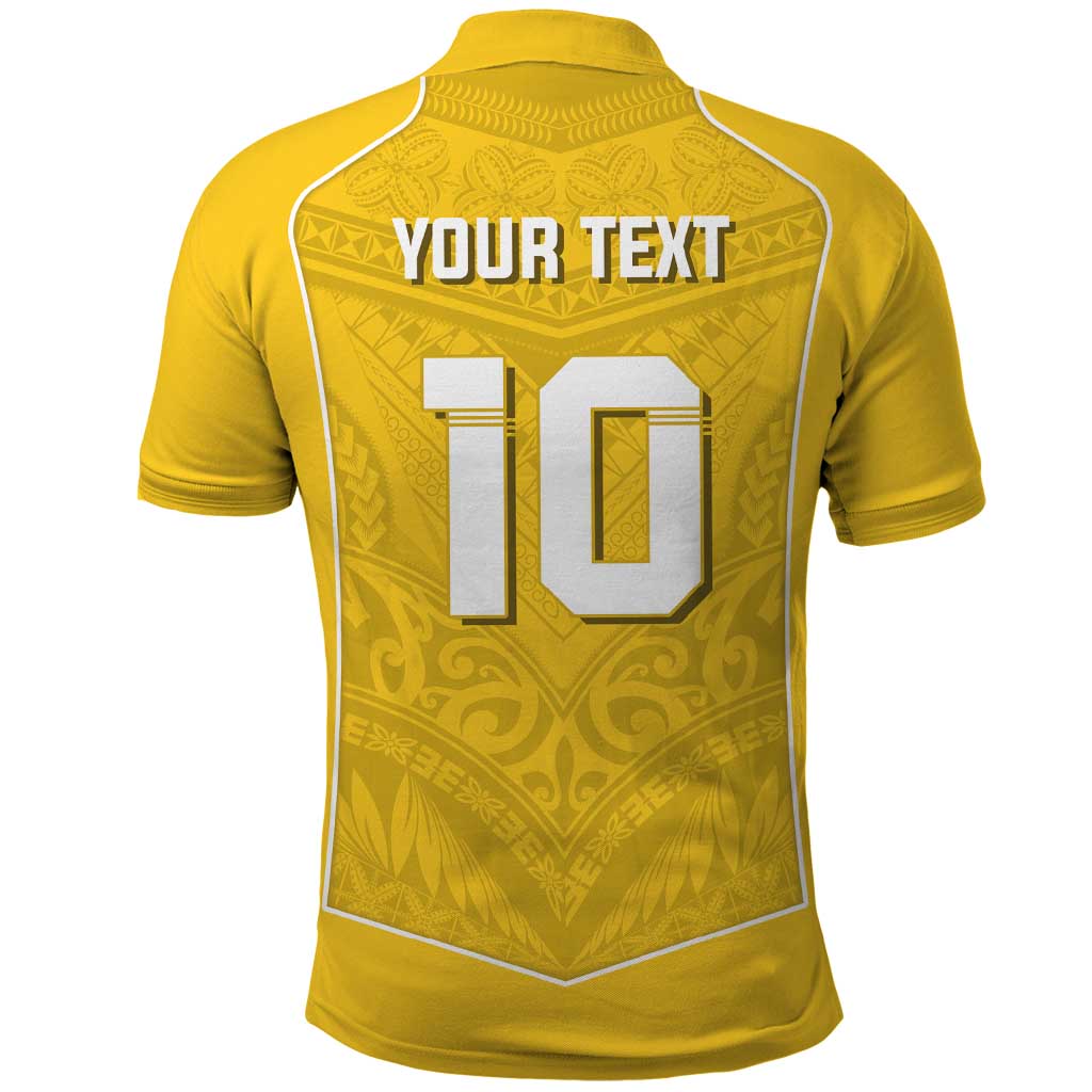 Custom Niue Rugby Polo Shirt Hiapo Tribal Motifs Sporty Style - Polynesian Pride