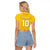 Custom Niue Rugby Raglan Cropped T Shirt Hiapo Tribal Motifs Sporty Style - Polynesian Pride