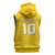 Custom Niue Rugby Sleeveless Hoodie Hiapo Tribal Motifs Sporty Style - Polynesian Pride