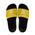 Custom Niue Rugby Slide Sandals Hiapo Tribal Motifs Sporty Style - Polynesian Pride