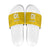 Custom Niue Rugby Slide Sandals Hiapo Tribal Motifs Sporty Style - Polynesian Pride