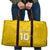 Custom Niue Rugby Travel Bag Hiapo Tribal Motifs Sporty Style - Polynesian Pride