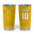 Custom Niue Rugby Tumbler Cup Hiapo Tribal Motifs Sporty Style - Polynesian Pride