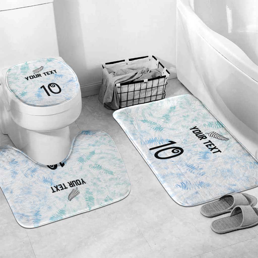 Custom New Zealand Football Bathroom Set The Whites-Aotearoa Inspired - Polynesian Pride
