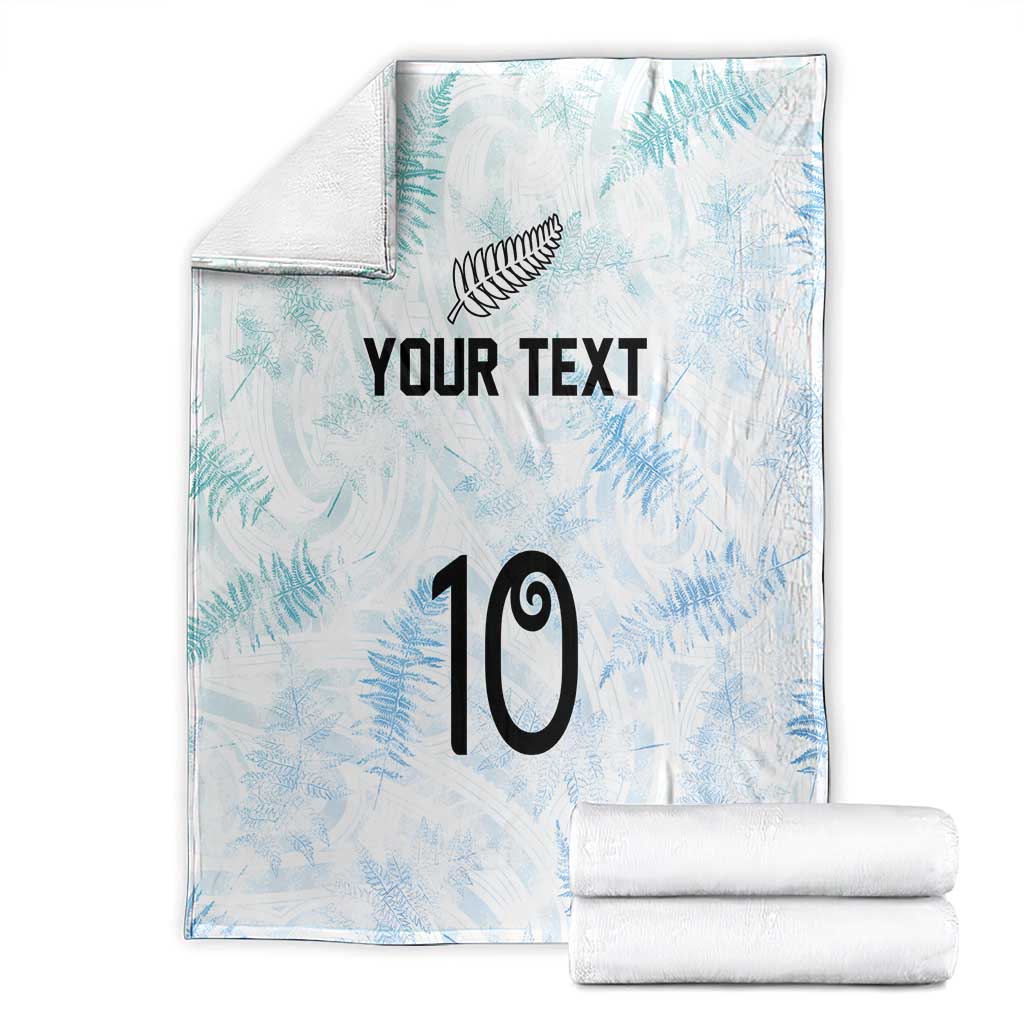 Custom New Zealand Football Blanket The Whites-Aotearoa Inspired - Polynesian Pride