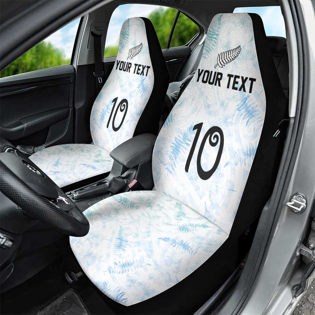 Custom New Zealand Football Car Seat Cover The Whites-Aotearoa Inspired - Polynesian Pride