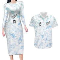 Custom New Zealand Football Couples Matching Long Sleeve Bodycon Dress and Hawaiian Shirt The Whites-Aotearoa Inspired - Polynesian Pride