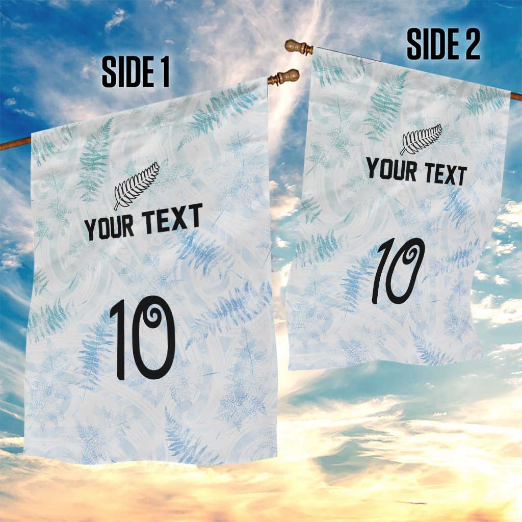 Custom New Zealand Football Garden Flag The Whites-Aotearoa Inspired - Polynesian Pride