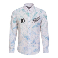 Custom New Zealand Football Long Sleeve Button Shirt The Whites-Aotearoa Inspired - Polynesian Pride