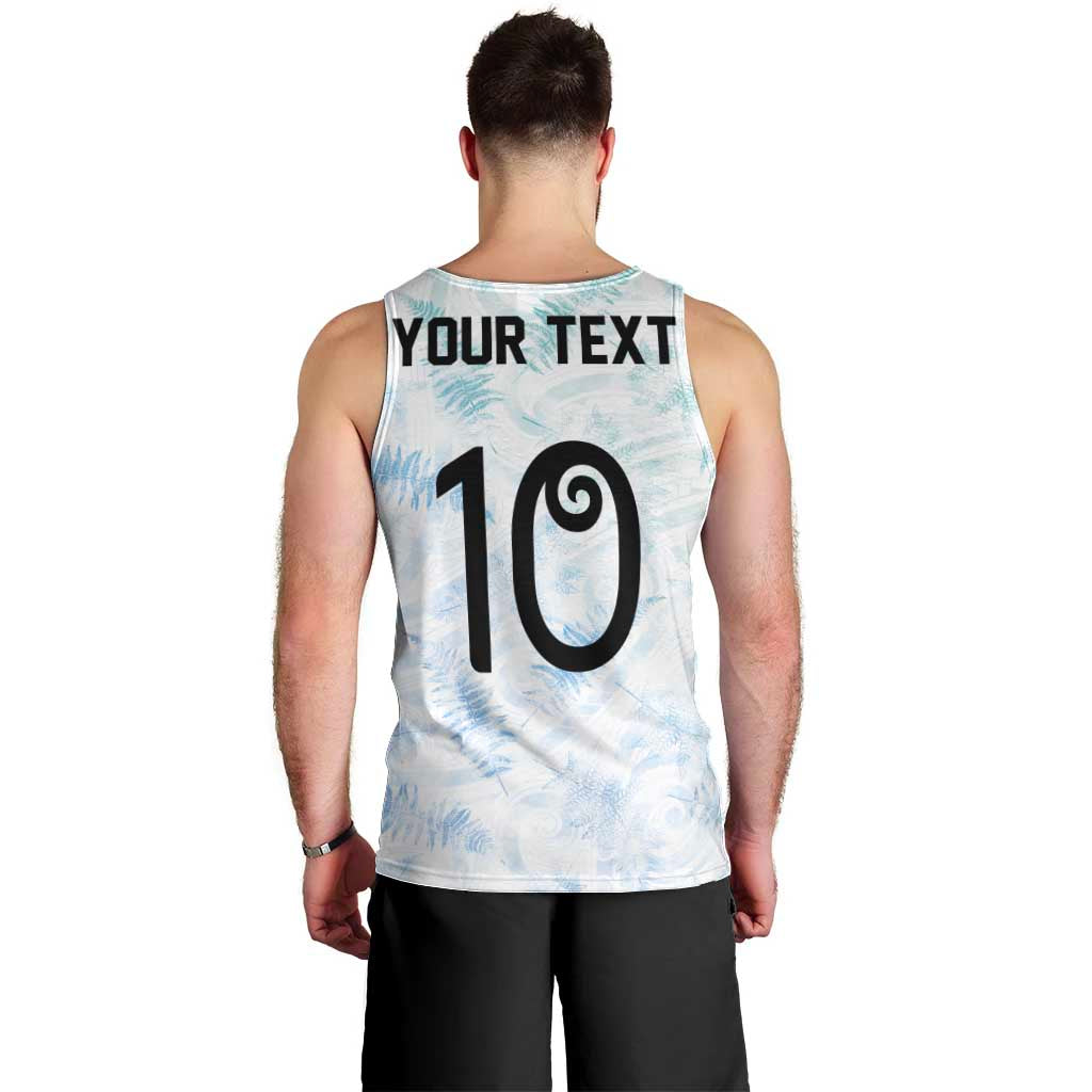Custom New Zealand Football Men Tank Top The Whites-Aotearoa Inspired - Polynesian Pride