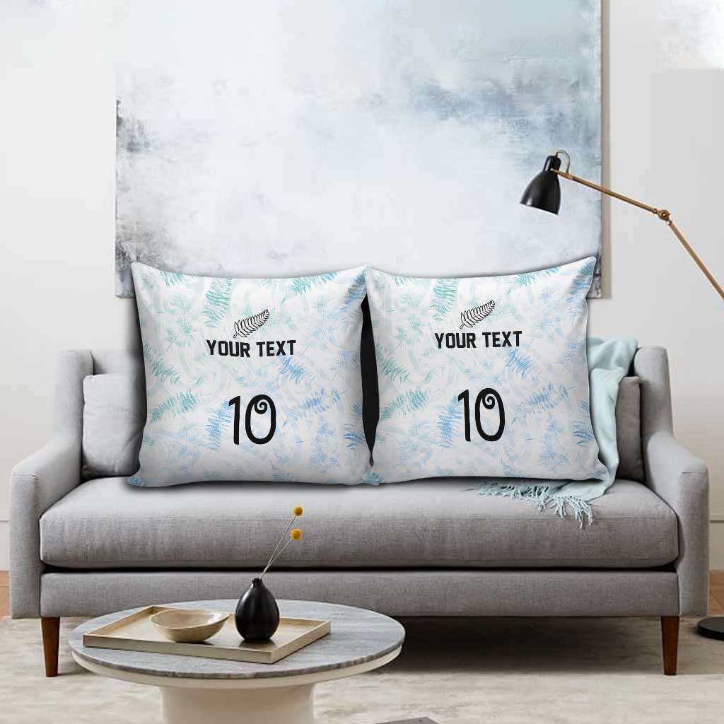 Custom New Zealand Football Pillow Cover The Whites-Aotearoa Inspired - Polynesian Pride