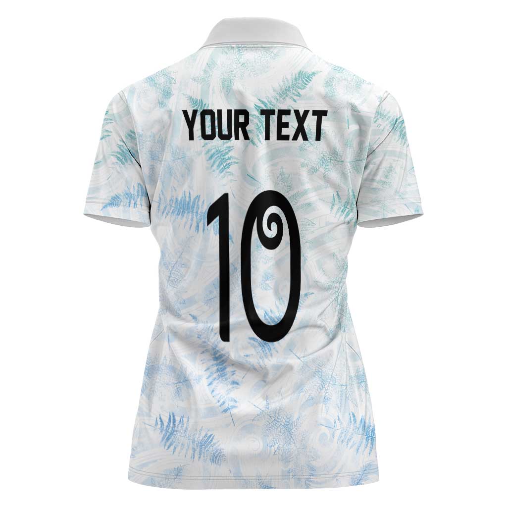 Custom New Zealand Football Women Polo Shirt The Whites-Aotearoa Inspired - Polynesian Pride
