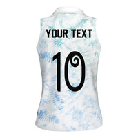 Custom New Zealand Football Women Sleeveless Polo Shirt The Whites-Aotearoa Inspired - Polynesian Pride