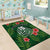 Custom Hawaii Volleyball Area Rug Kakau Abstract and Tropical Plants Green Color - Polynesian Pride