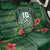 Custom Hawaii Volleyball Back Car Seat Cover Kakau Abstract and Tropical Plants Green Color - Polynesian Pride