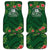 Custom Hawaii Volleyball Car Mats Kakau Abstract and Tropical Plants Green Color - Polynesian Pride