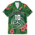 Custom Hawaii Volleyball Family Matching Mermaid Dress and Hawaiian Shirt Kakau Abstract and Tropical Plants Green Color - Polynesian Pride
