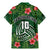 Custom Hawaii Volleyball Family Matching Mermaid Dress and Hawaiian Shirt Kakau Abstract and Tropical Plants Green Color - Polynesian Pride
