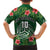 Custom Hawaii Volleyball Family Matching Short Sleeve Bodycon Dress and Hawaiian Shirt Kakau Abstract and Tropical Plants Green Color - Polynesian Pride