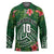 Custom Hawaii Volleyball Hockey Jersey Kakau Abstract and Tropical Plants Green Color - Polynesian Pride