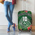Custom Hawaii Volleyball Luggage Cover Kakau Abstract and Tropical Plants Green Color - Polynesian Pride