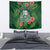 Custom Hawaii Volleyball Tapestry Kakau Abstract and Tropical Plants Green Color - Polynesian Pride