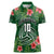 Custom Hawaii Volleyball Women Polo Shirt Kakau Abstract and Tropical Plants Green Color - Polynesian Pride