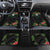 Custom Hawaii Volleyball Car Mats Kakau Abstract and Tropical Plants Black Color - Polynesian Pride