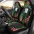 Custom Hawaii Volleyball Car Seat Cover Kakau Abstract and Tropical Plants Black Color - Polynesian Pride
