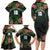 Custom Hawaii Volleyball Family Matching Long Sleeve Bodycon Dress and Hawaiian Shirt Kakau Abstract and Tropical Plants Black Color - Polynesian Pride