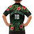 Custom Hawaii Volleyball Family Matching Short Sleeve Bodycon Dress and Hawaiian Shirt Kakau Abstract and Tropical Plants Black Color - Polynesian Pride