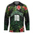 Custom Hawaii Volleyball Hockey Jersey Kakau Abstract and Tropical Plants Black Color - Polynesian Pride